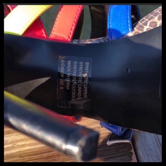 LFL multi color candy heels 80s inspired - Picture 5 of 8